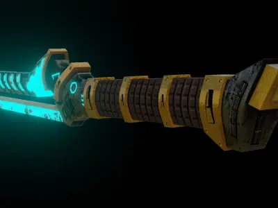 Sci-fi sword for a super villain 2K textures Low-poly 3D model purchase