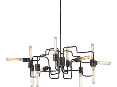Mao Light Sputnik Modern Linear Chandelier 3D model