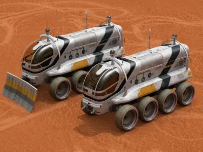 Moon or Mars rover 3D model