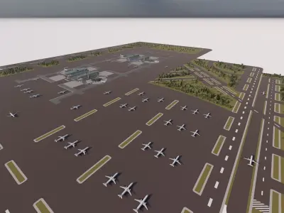 3D Airport-Airport 3D model