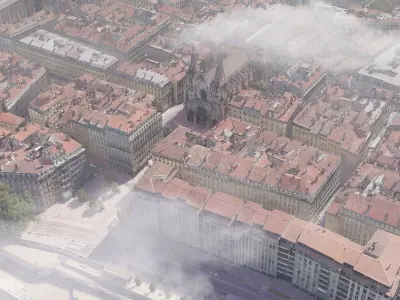 Lyon City in France 3D model