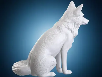 Wolf Sculpture 3D print model