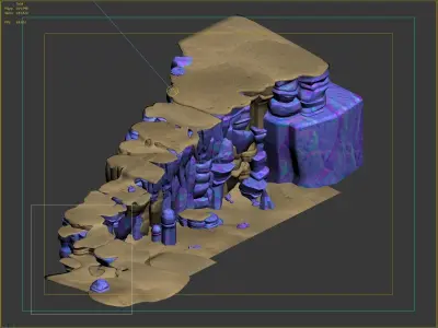 stone Ladder 3D model