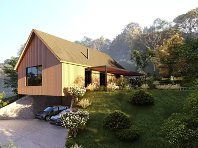  3D Exterior Scene 3D model design garden and landscape 3D model 10