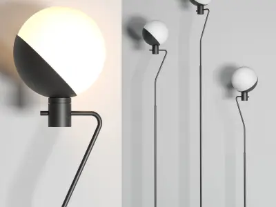 Grupa Baluna collection Black  Light floor lamp 3D model