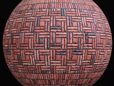 Red Brick Flooring 02 Texture