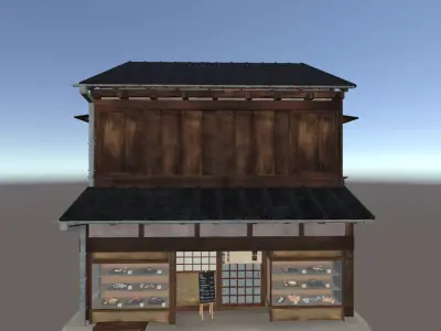 Japanese restaurant Unity Ready 3D model