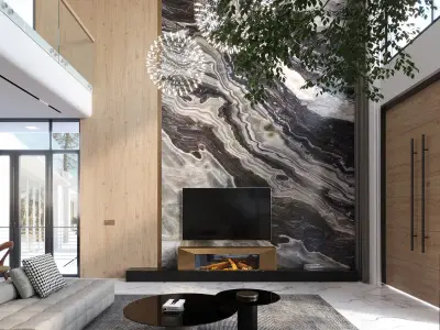 QD Living Room and Architectural 3D model