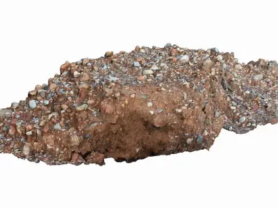 Mound rock Low-poly 3D model