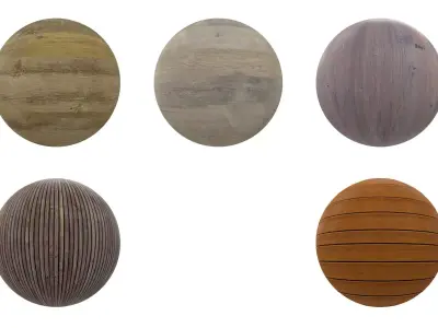 5 Seamless PBR Wood Textures  4K Texture