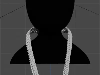 Explore the Future of Style with Our Cuban Chains Low-poly 3D model