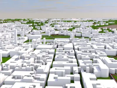 Turin Torino City of Italy Europe Low-poly 3D model