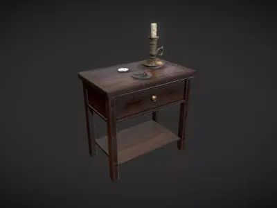 Old Dresser Game Ready Low-poly 3D model