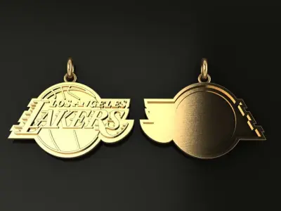 Lakers Logo Pendant 3D print model