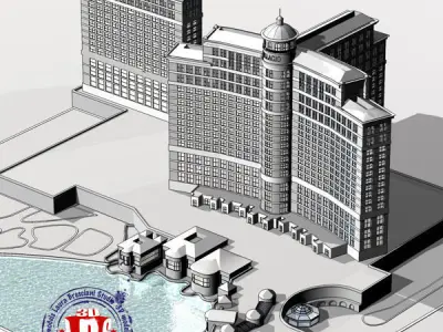 Las Vegas Mandalay Bay Bellagio Hotels 3D model