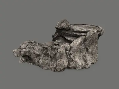 Ladder Ruin Low-poly 3D model 13