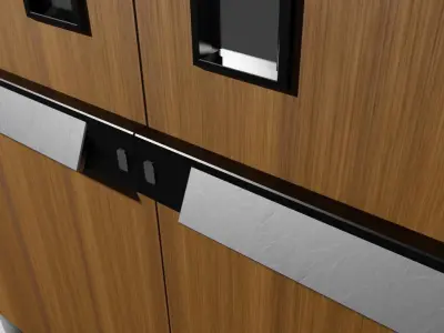 Double Door Backstage - Porta Dupla Low-poly 3D model