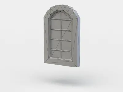 Window metal pole Low-poly 3D model