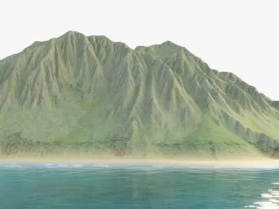 Terrain and Beach  3D model