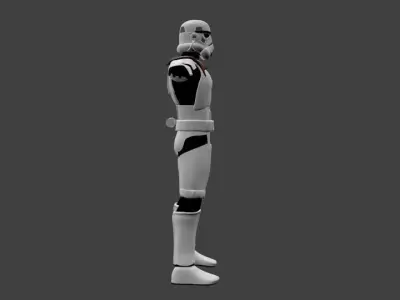 Stormtrooper Commander - Video Game Animation Model Low-poly 3D model
