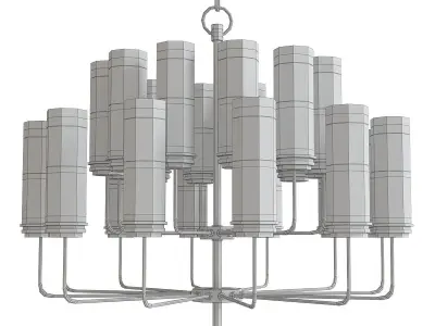 Hudson Valley Wentworth Light Chandelier low poly 3d model Low-poly 3D model