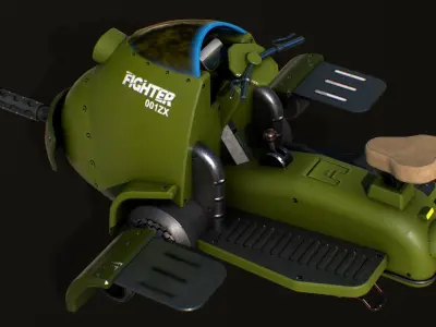 Sci Fi Space Hover Scooter Low-poly 3D model