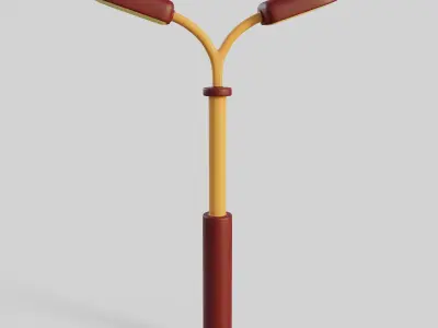 Cartoon Street Light 10 Low-poly 3D model