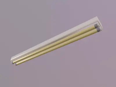 Fluorescent Fixture Low-poly 3D model