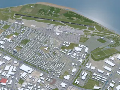 Liverpool John Lennon Airport Low-poly 3D model