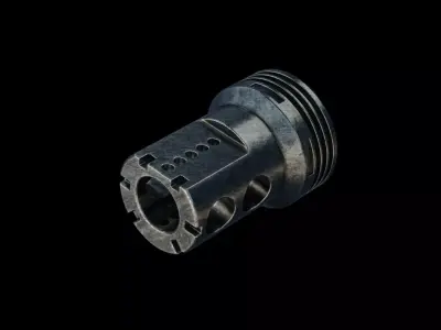 Muzzle brake industrial part  3D model