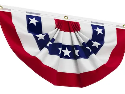 United States Flag Bunting 3D model