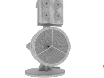 spotlights and wires 3D model