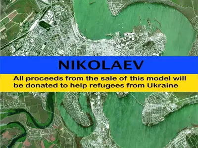 Cityscape Nikolaev Ukraine 3D model