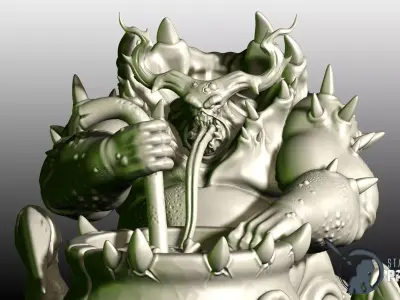 The cooker creature with spikes 3D model