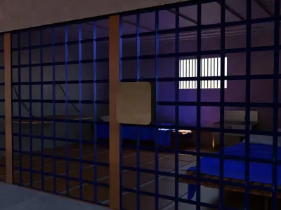 Prison Interior Low-poly 3D model
