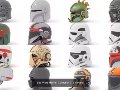 Star Wars Helmet Collection 3D Model Pack
