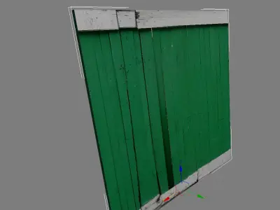 fence painted Low-poly 3D model