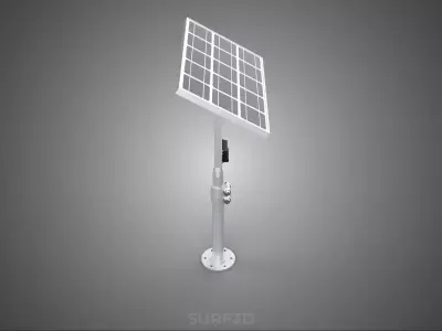 MOUNTED POLE STAND SOLAR CELL PANEL CONTROLLER CHARGE REGULATOR 3D model