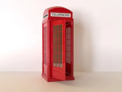 The red telephone box Free 3D model