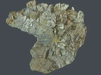 3d scanned rock cliff O 3D model