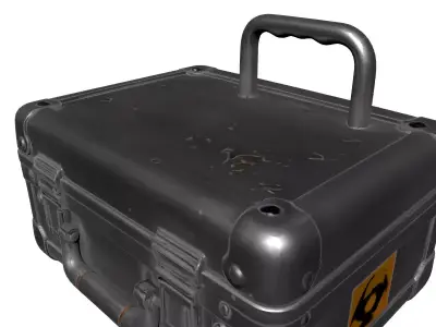 Biohazard Metal Transport Case Low-poly 3D model