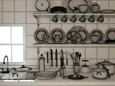 Kitchen ware 3D model