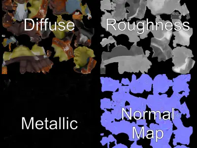 Elder Orc Warrior Rigged and Animated D Character Model Low-poly 3D model