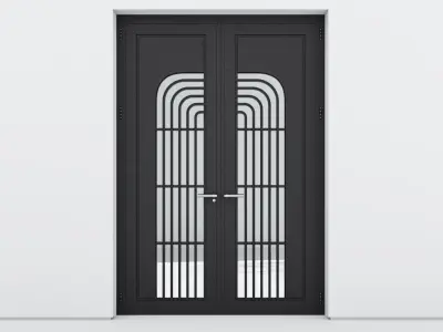 Aluminium door 306 3D model
