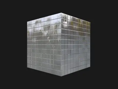 Free reflective silver tiles Texture