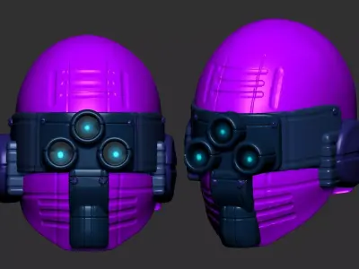helmet high poly sculpt 3d printable ver 7 3D model 3D model 70
