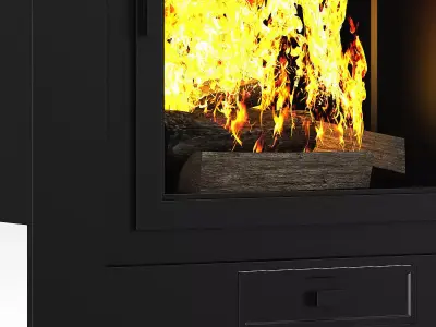 Wall Fireplace 6 3D model