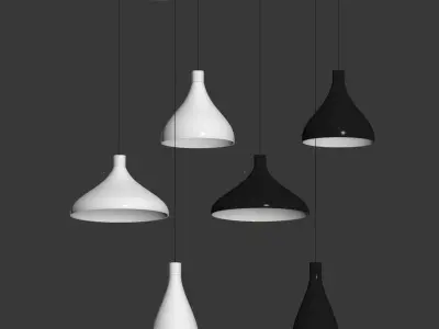 Swell Chandelier 3 Black and White Pablodesigns 3D model