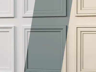 Wall molding 14  Boiserie classic panels 3D model