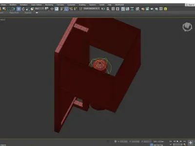 Dixon 1-Light Polished Nickel Sconce with Drum Shade Low-poly 3D model